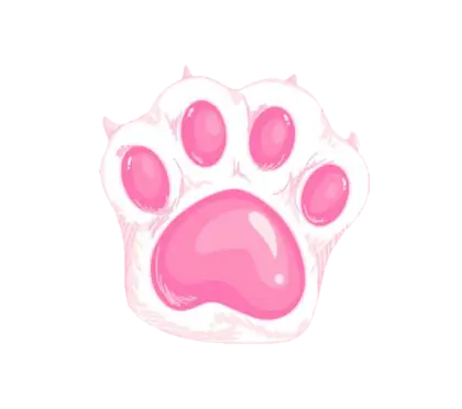 Pink Paw Print Illustration