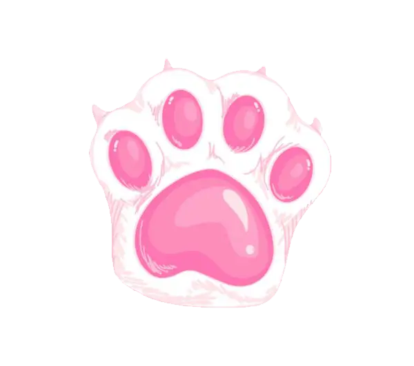 Pink Paw Print Illustration