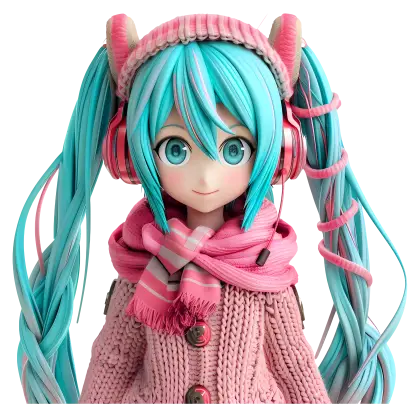 Anime Girl with Headphones