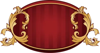 Elegant Red and Gold Decorative Frame