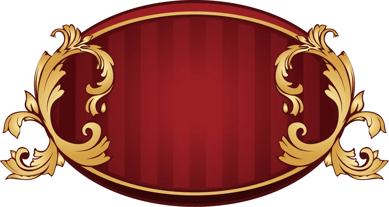 Elegant Red and Gold Decorative Frame