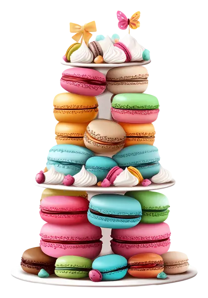 Colorful Macarons Tower