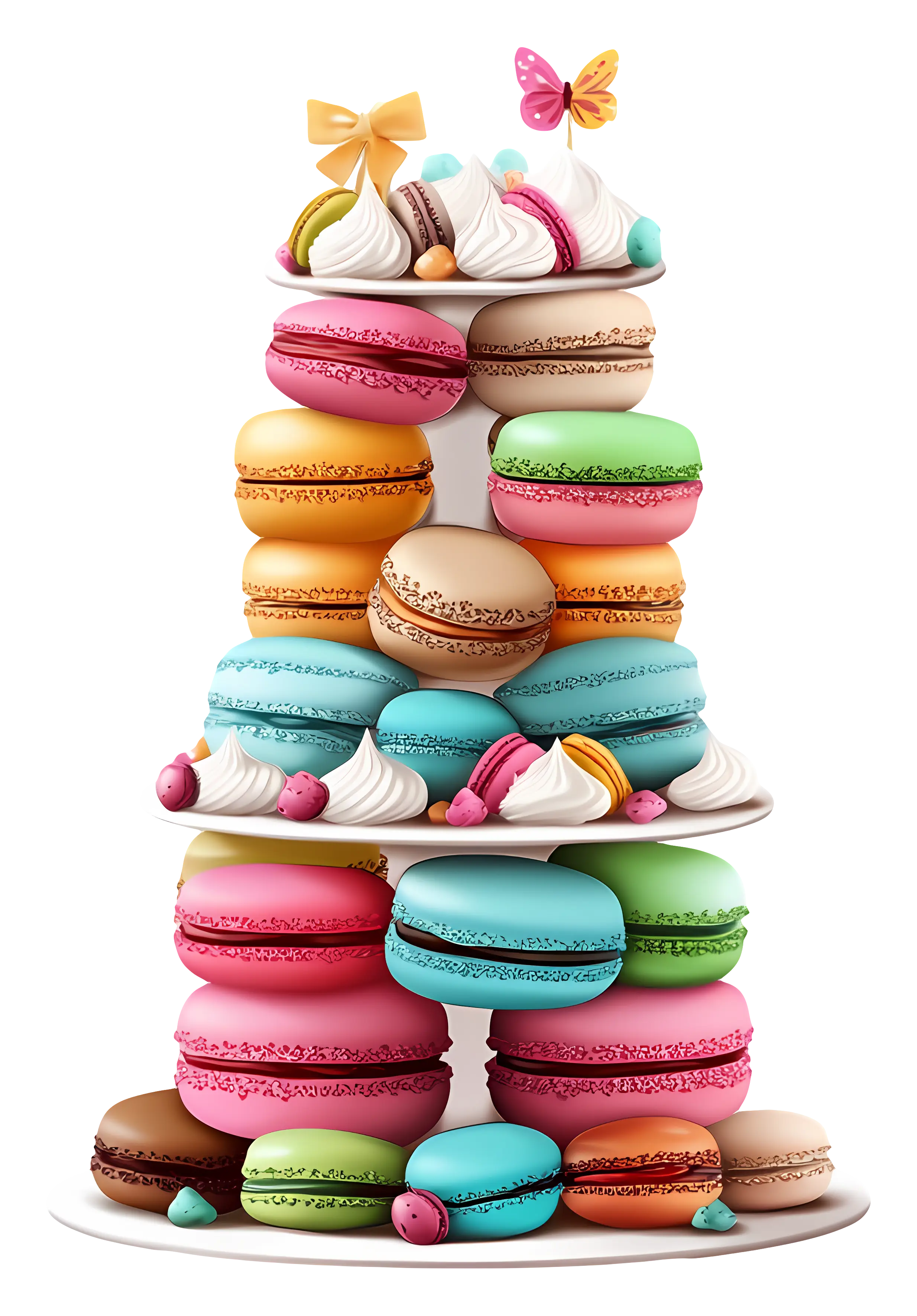 Colorful Macarons Tower