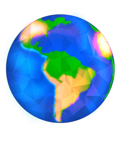 Colorful Globe with Cartoon Style