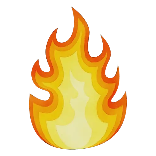 Orange Flame Graphic Illustration