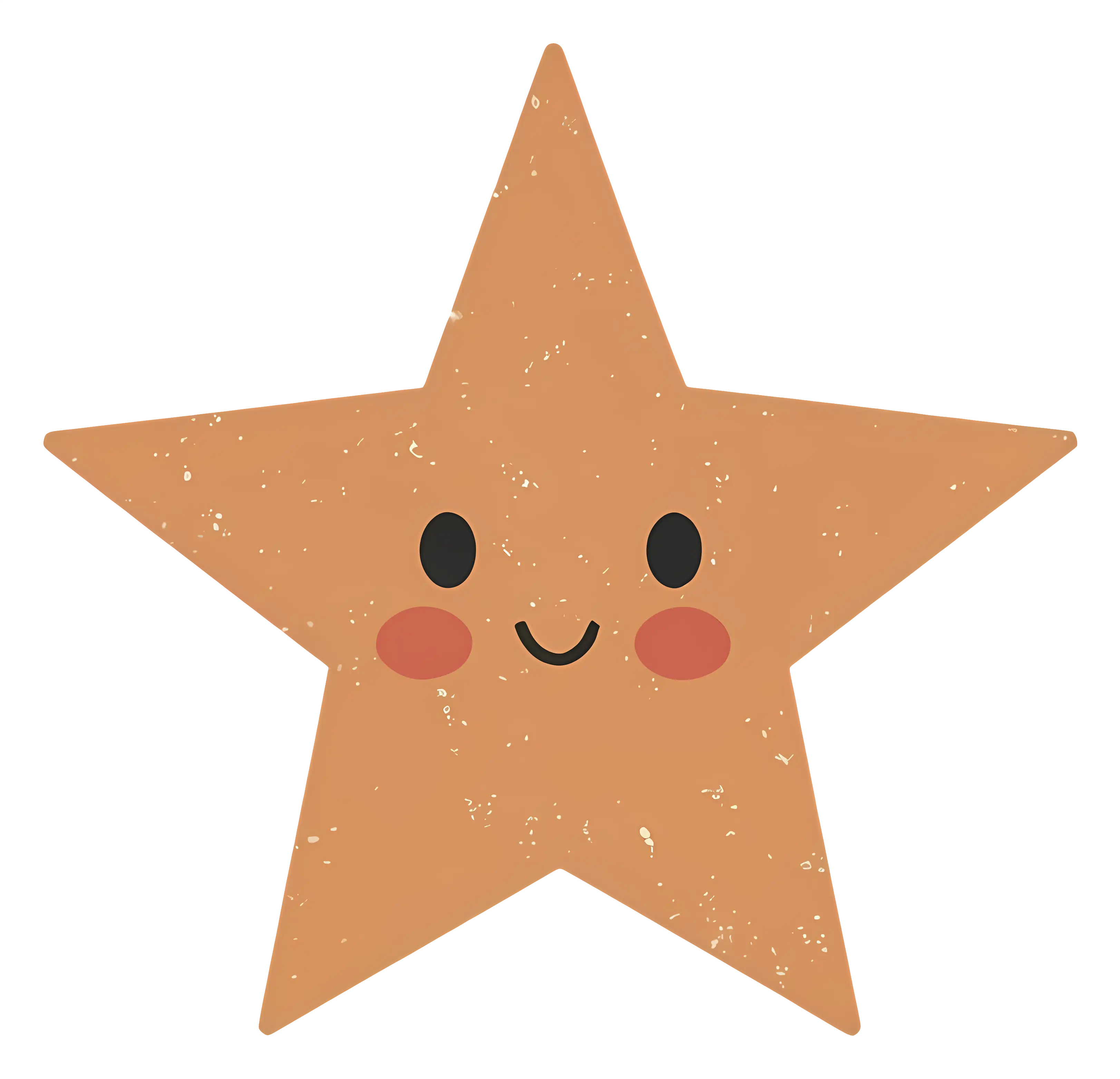 Smiling Star with Cute Face