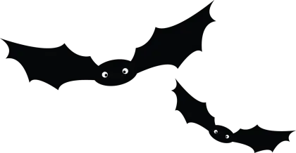 Flying Bats Silhouette for Spooky Themes