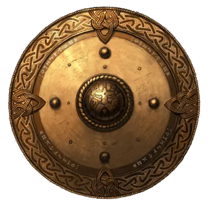 Intricate Vintage Ornate Shield Design