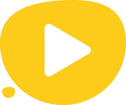 Yellow Play Button Icon for Media Interfaces