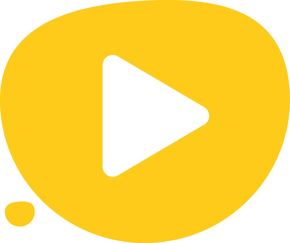 Yellow Play Button Icon for Media Interfaces