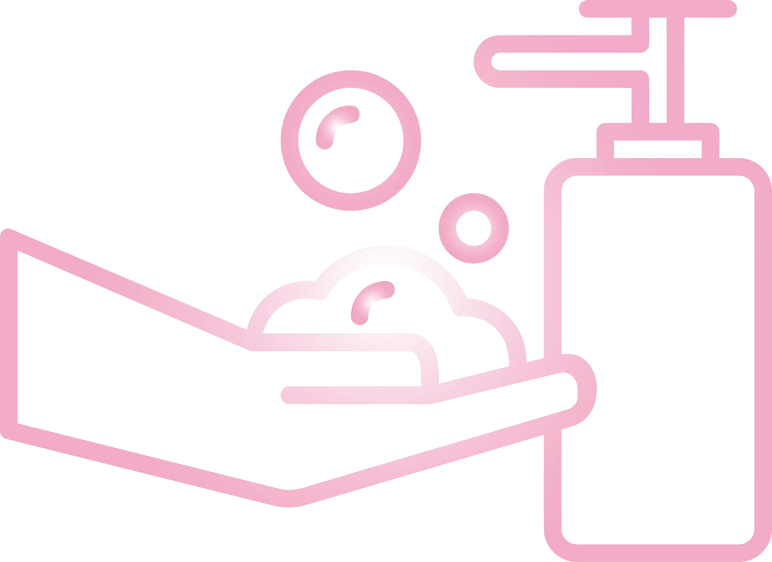 Pink Handwashing Icon Representation
