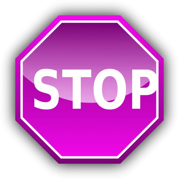 Vibrant Pink Stop Sign