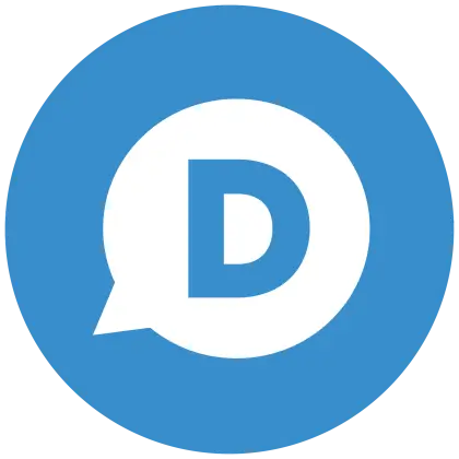 Blue Chat Bubble with D Logo