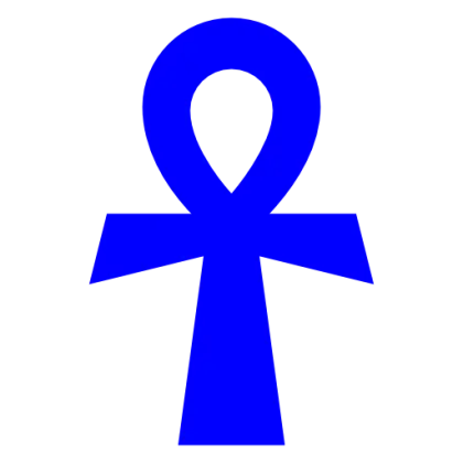 Blue Ankh Symbol