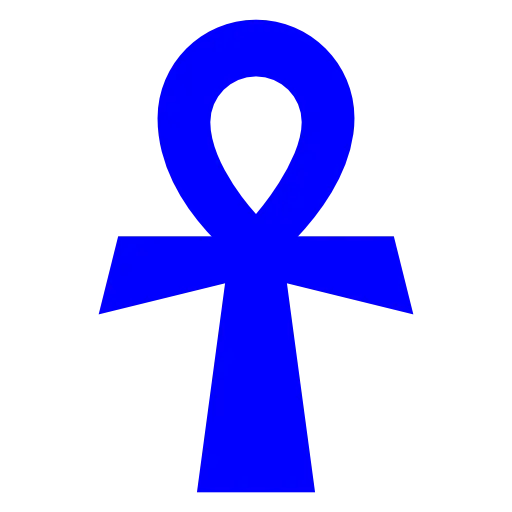 Blue Ankh Symbol