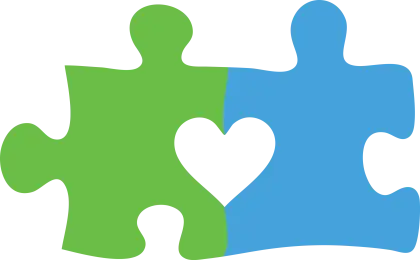 Heart-Shaped Puzzle Pieces Icon