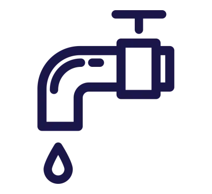 Blue Dripping Water Tap