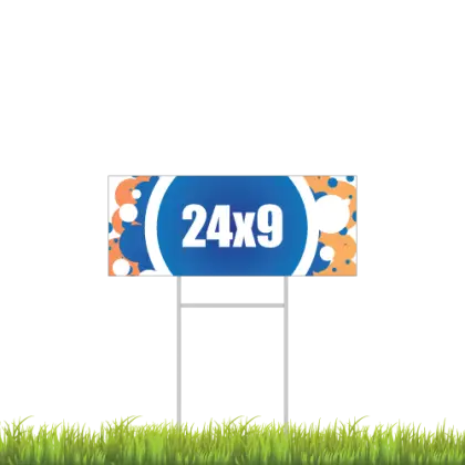 Outdoor 24x9 Sign on Grass