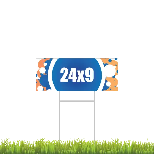 Outdoor 24x9 Sign on Grass