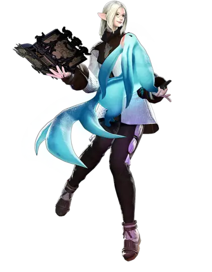 Fantasy Character with Blue Creature