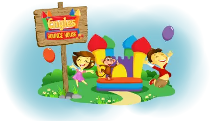 Children Playing in Bounce House
