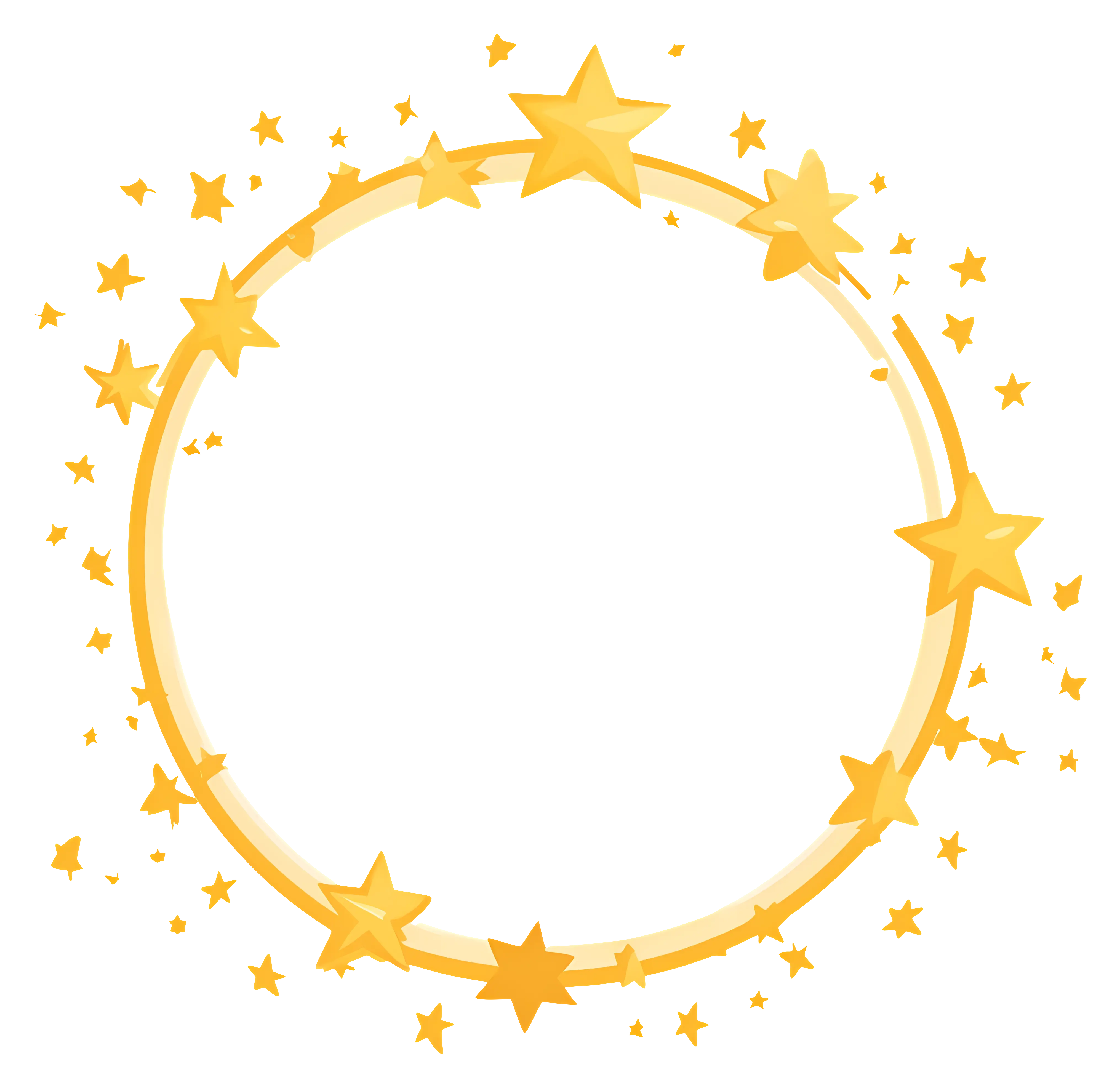 Golden Star Circle Decoration