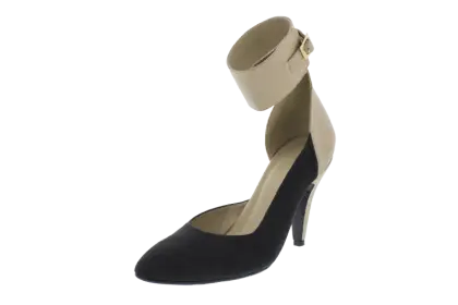 Black and Beige High-Heel Fashion Shoe
