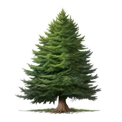 Lush Evergreen Tree Illustration