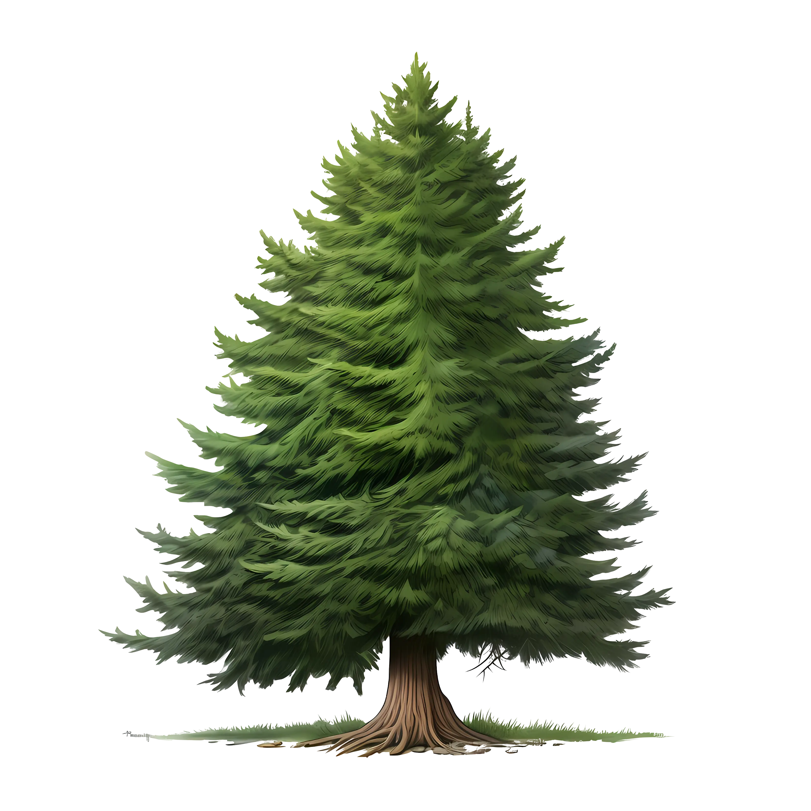 Lush Evergreen Tree Illustration