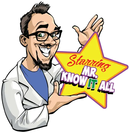 Mr. Know It All Cartoon Character