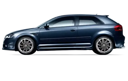 Blue Compact Car with Sporty Design