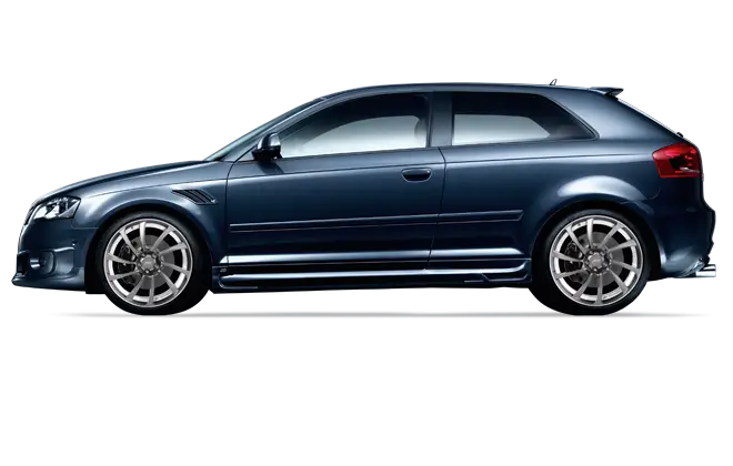 Blue Compact Car with Sporty Design