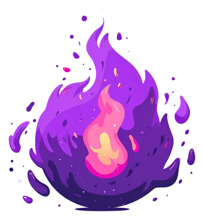Purple Flame Illustration
