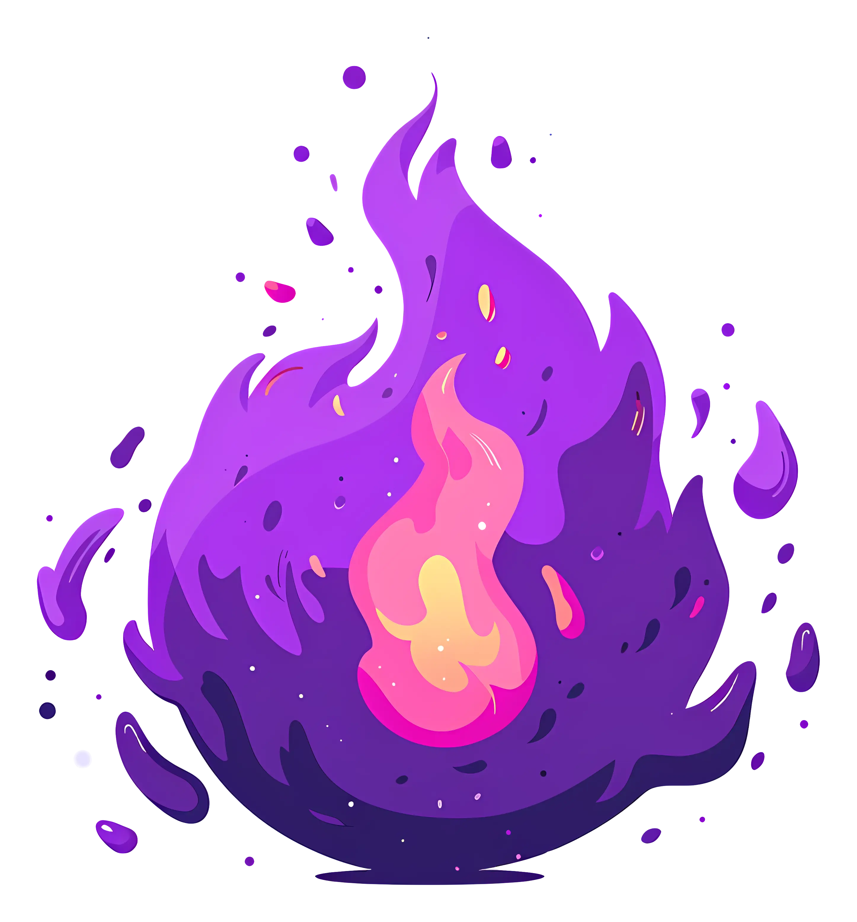 Purple Flame Illustration