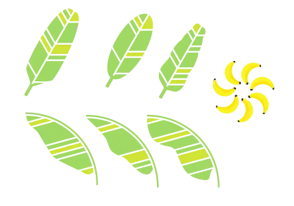 Green Leaves and Bananas Motif