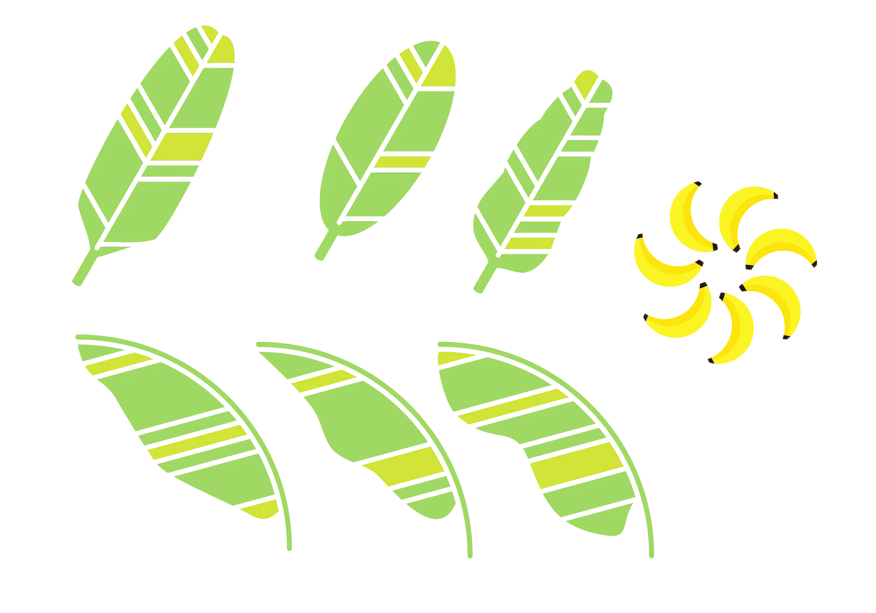Green Leaves and Bananas Motif