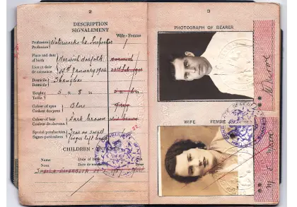 Vintage Passport with Photos