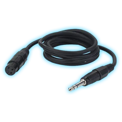 Black Audio Cable with Jack Connector