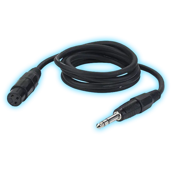 Black Audio Cable with Jack Connector
