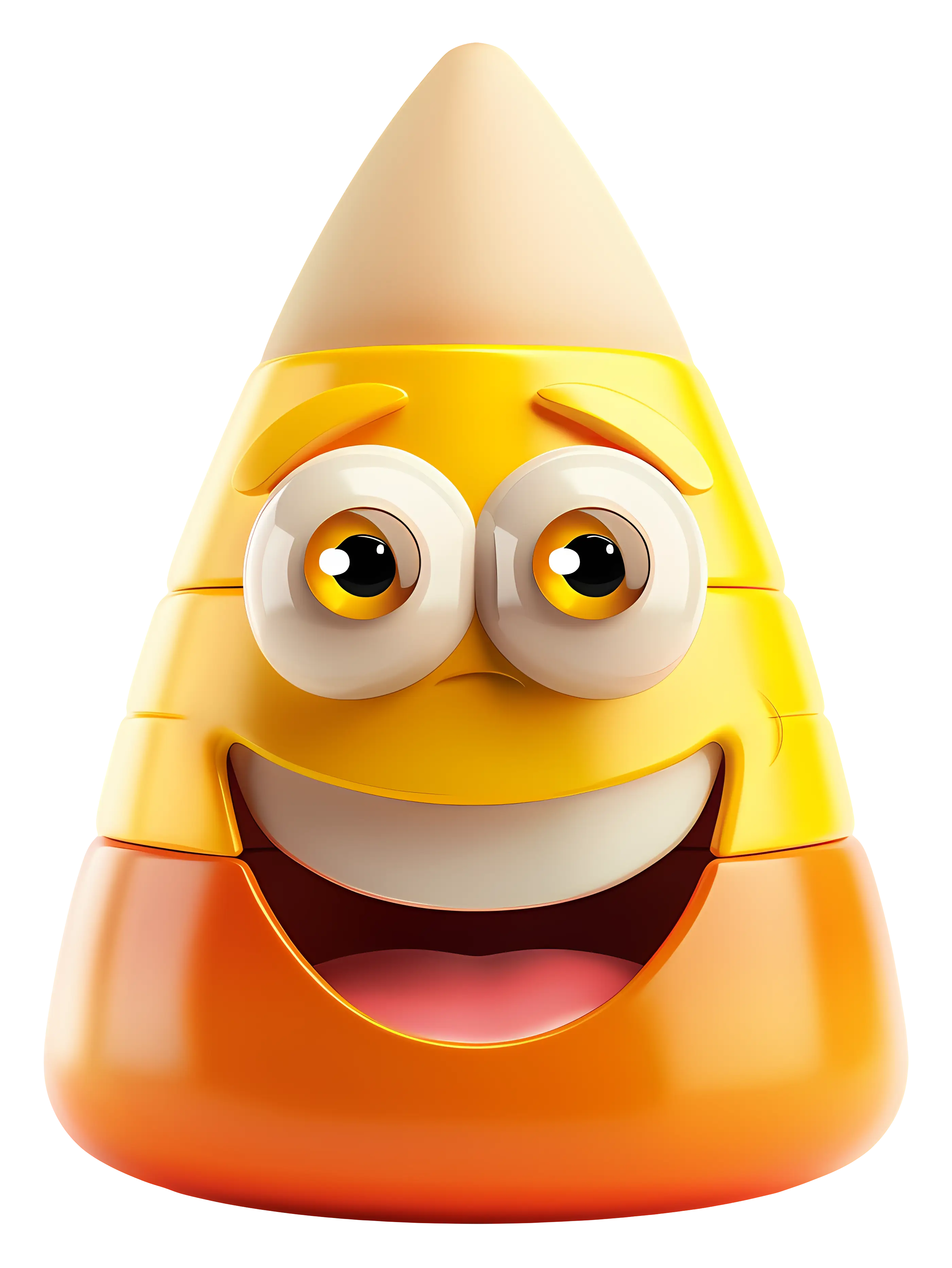 Smiling Candy Corn Cartoon Character