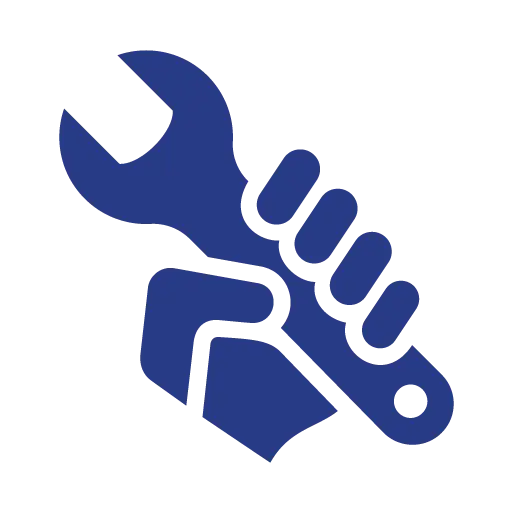 Illustration of Hand Holding a Wrench Tool