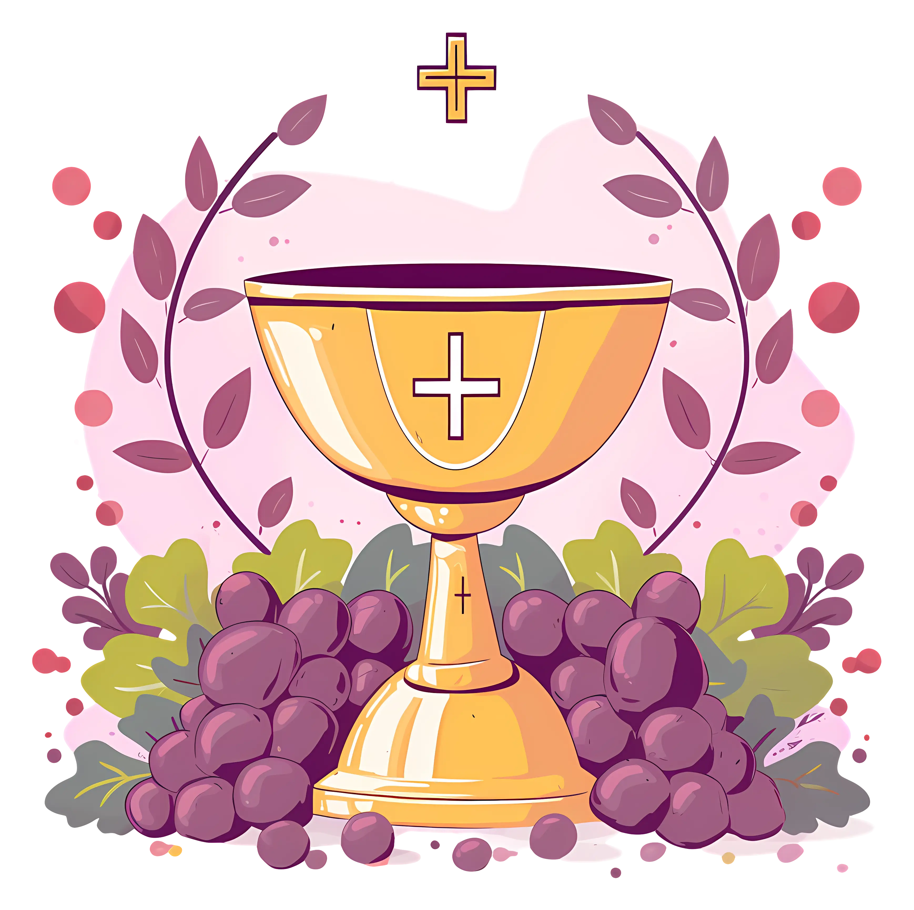 Chalice with Grapes for Communion
