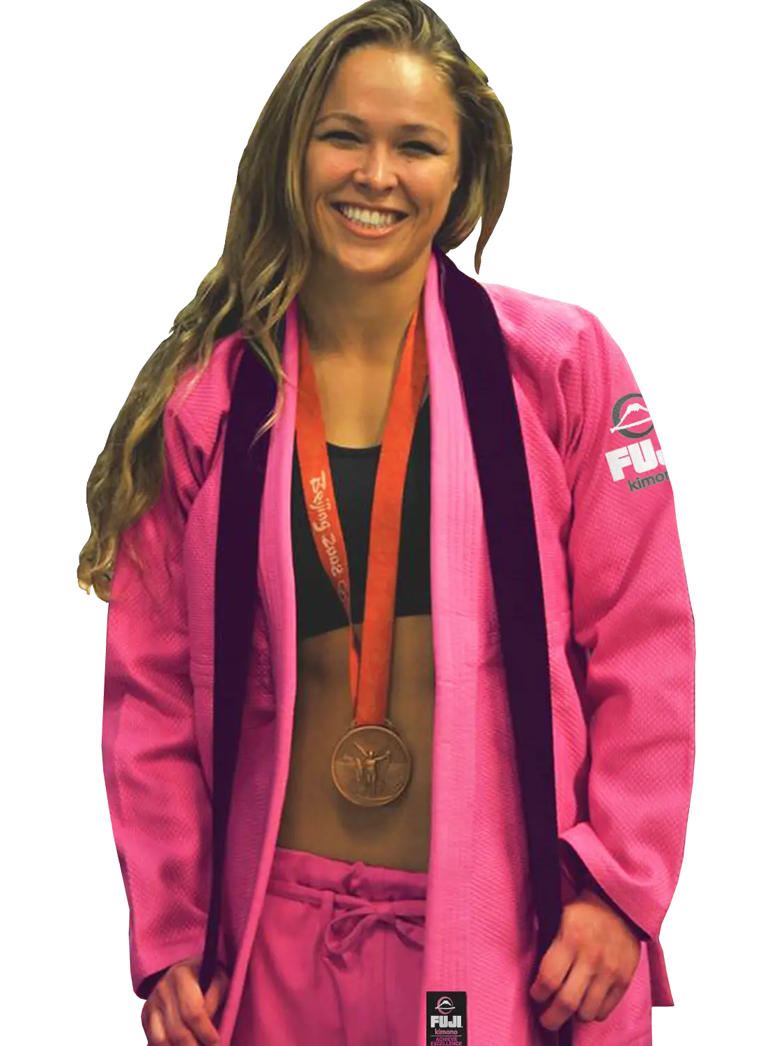 Woman in Pink Gi with Medal