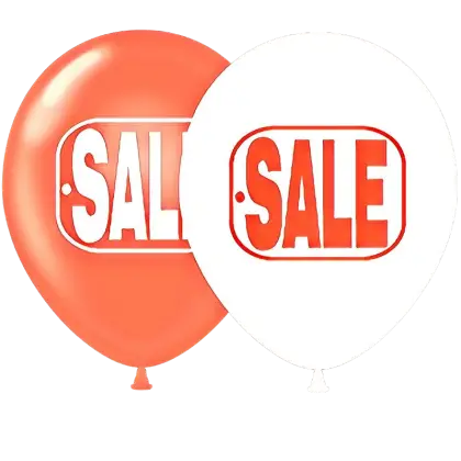 Red and White Sale Balloons