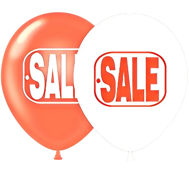 Red and White Sale Balloons