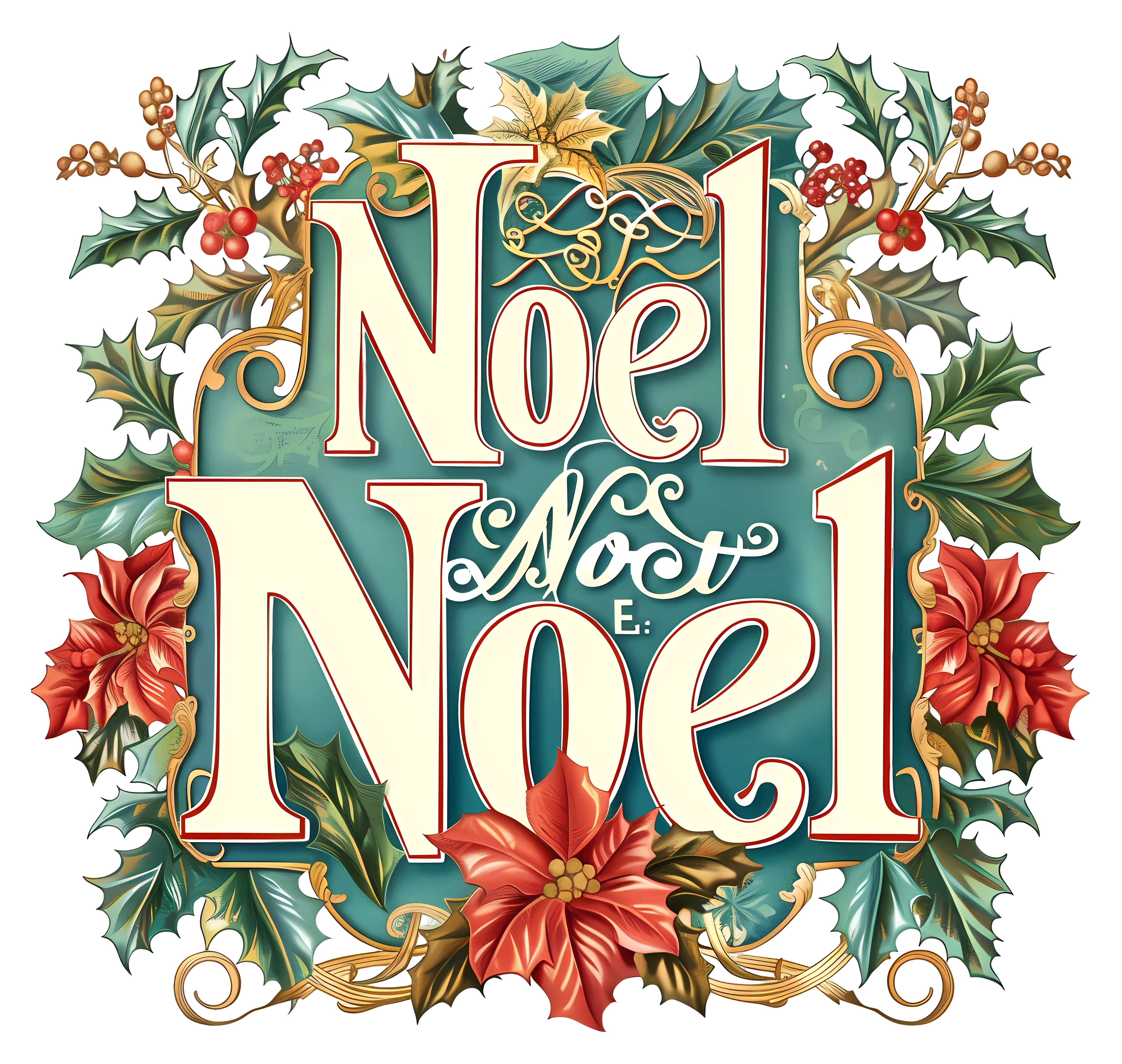 Ornate Noel Text Design