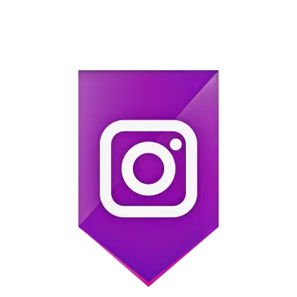 Purple Instagram Logo Banner for Social Media