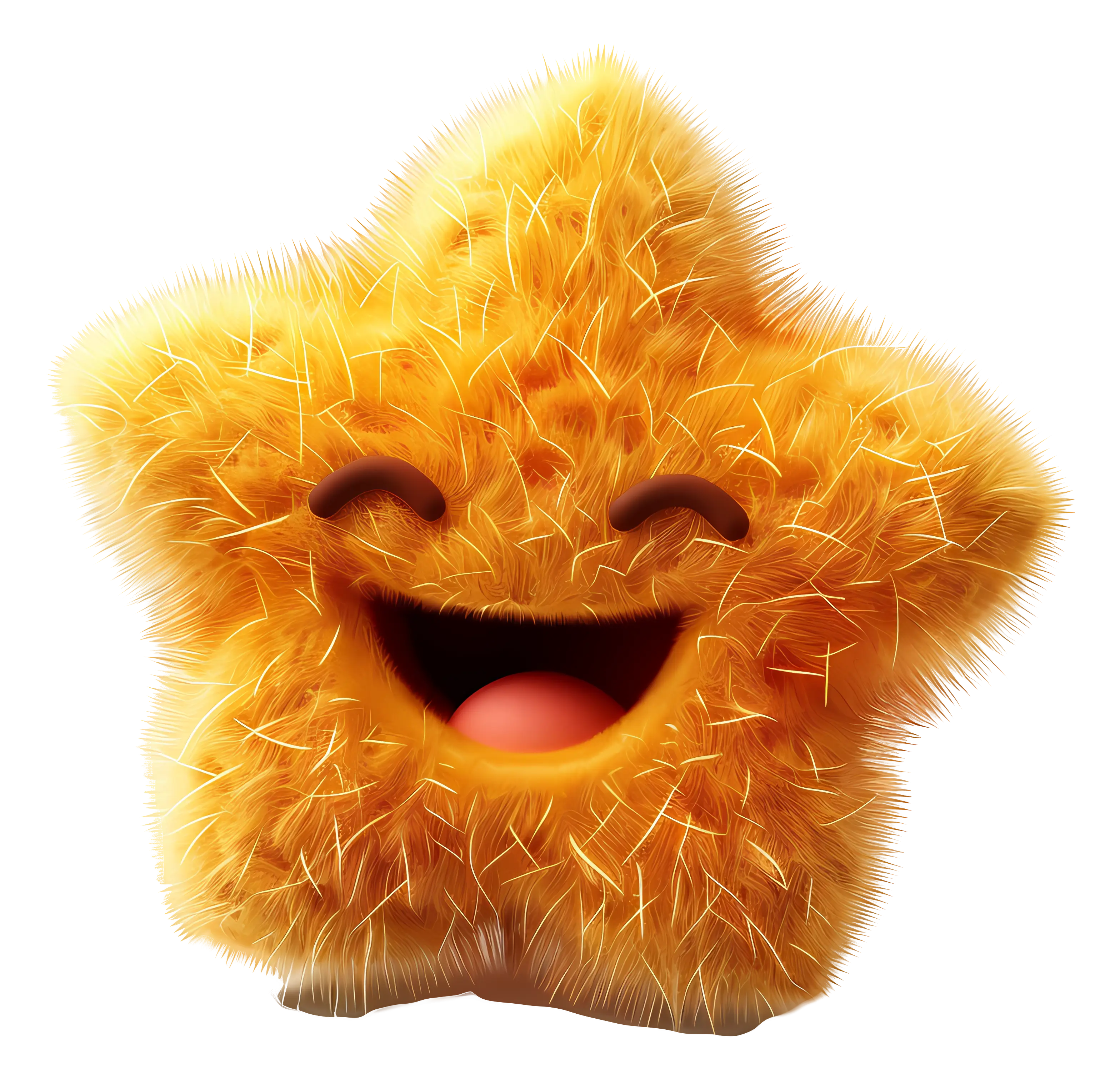 Cute Furry Smiling Star