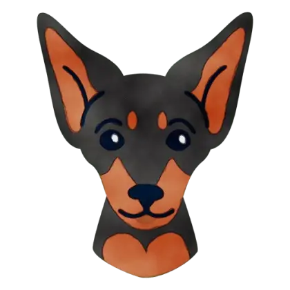 Cartoon Dog Face Illustration
