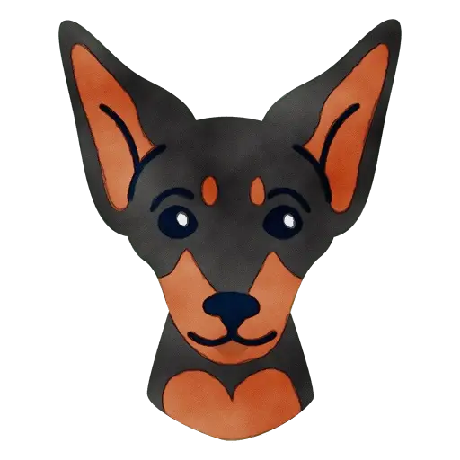 Cartoon Dog Face Illustration